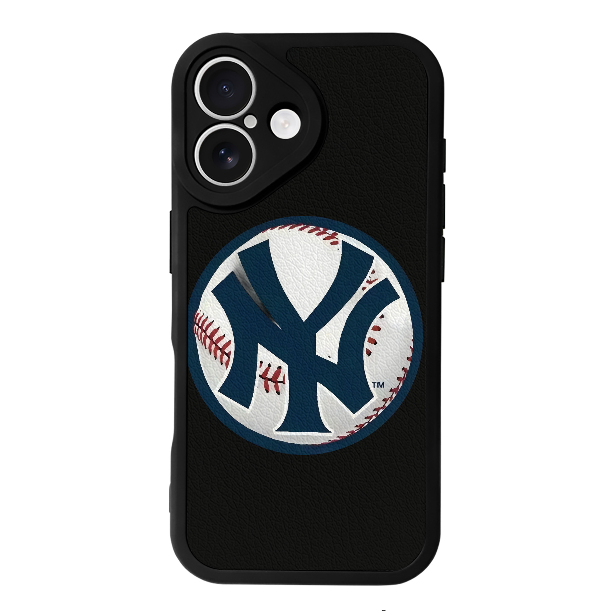 New York Yankees Baseball IPhone 16 Silicone Leather Case – UV Print, Lambskin Texture – Perfect Fit, Wireless Charging Compatible, Scratch Resistant, Precise Cutouts – Stylish Protection For IPhone 16